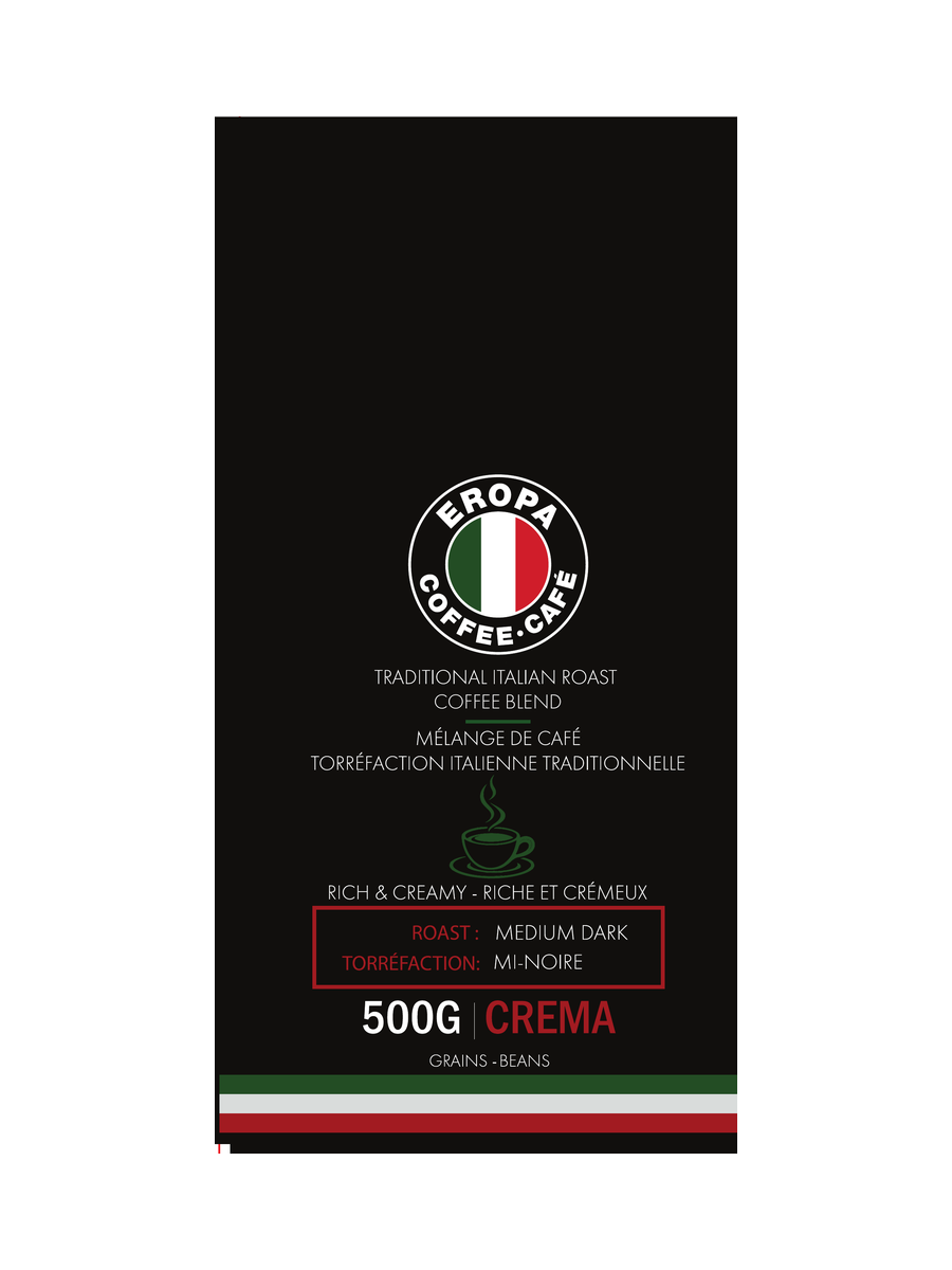 EROPA COFFEE - CREMA (500 Grams Coffee Beans) new Eropa packaging